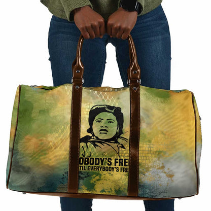 Fannie Lou Hamer Travel Bag Unbossable Quote Design Protest Silhouettes and Voting Rights Tribute - African Pride