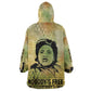 Fannie Lou Hamer Wearable Blanket Hoodie Unbossable Quote Design Protest Silhouettes and Voting Rights Tribute - African Pride