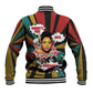 Fannie Lou Hamer Baseball Jacket with Pop Art Comic Style Design Bold Quote and Civil Rights Tribute - African Pride