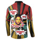 Fannie Lou Hamer Button Sweatshirt with Pop Art Comic Style Design Bold Quote and Civil Rights Tribute