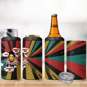 Fannie Lou Hamer 4 in 1 Can Cooler Tumbler with Pop Art Comic Style Design Bold Quote and Civil Rights Tribute - African Pride