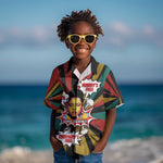 Fannie Lou Hamer Kid Hawaiian Shirt with Pop Art Comic Style Design Bold Quote and Civil Rights Tribute - African Pride