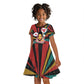 Fannie Lou Hamer Kid Short Sleeve Dress with Pop Art Comic Style Design Bold Quote and Civil Rights Tribute - African Pride