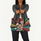 Fannie Lou Hamer Leather Bag with Pop Art Comic Style Design Bold Quote and Civil Rights Tribute - African Pride