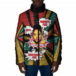 Fannie Lou Hamer Padded Jacket with Pop Art Comic Style Design Bold Quote and Civil Rights Tribute - African Pride