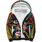 Fannie Lou Hamer Sherpa Hoodie with Pop Art Comic Style Design Bold Quote and Civil Rights Tribute - African Pride