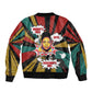 Fannie Lou Hamer Sleeve Zip Bomber Jacket with Pop Art Comic Style Design Bold Quote and Civil Rights Tribute - African Pride