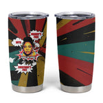 Fannie Lou Hamer Tumbler Cup with Pop Art Comic Style Design Bold Quote and Civil Rights Tribute - African Pride