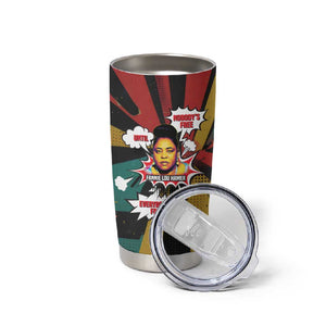 Fannie Lou Hamer Tumbler Cup with Pop Art Comic Style Design Bold Quote and Civil Rights Tribute - African Pride