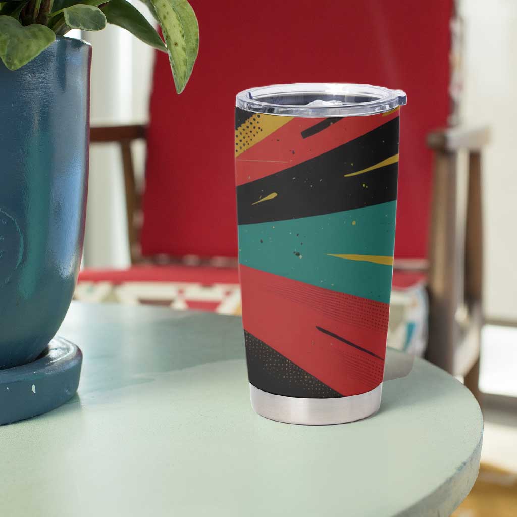 Fannie Lou Hamer Tumbler Cup with Pop Art Comic Style Design Bold Quote and Civil Rights Tribute - African Pride