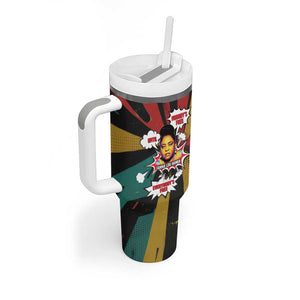 Fannie Lou Hamer Tumbler With Handle with Pop Art Comic Style Design Bold Quote and Civil Rights Tribute - African Pride