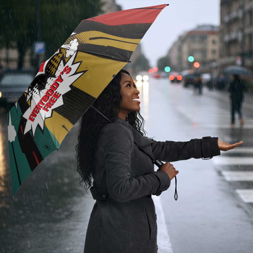 Fannie Lou Hamer Umbrella with Pop Art Comic Style Design Bold Quote and Civil Rights Tribute - African Pride