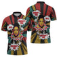 Fannie Lou Hamer Zipper Polo Shirt with Pop Art Comic Style Design Bold Quote and Civil Rights Tribute - African Pride