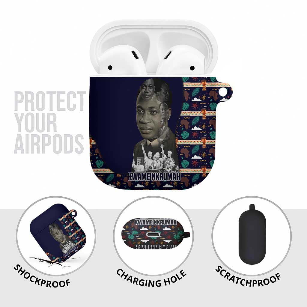 Kwame Nkrumah AirPods Case Ghana Pan-African Print Design Portrait and Anti-Colonial Legacy Tribute - African Pride