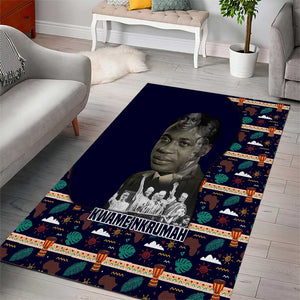Kwame Nkrumah Area Rug Ghana Pan-African Print Design Portrait and Anti-Colonial Legacy Tribute - African Pride
