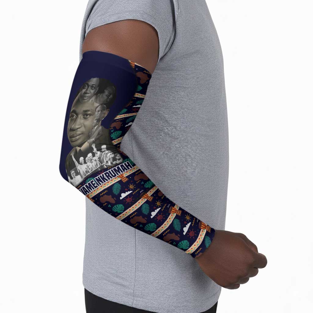 Kwame Nkrumah Arm Sleeves Ghana Pan-African Print Design Portrait and Anti-Colonial Legacy Tribute - African Pride