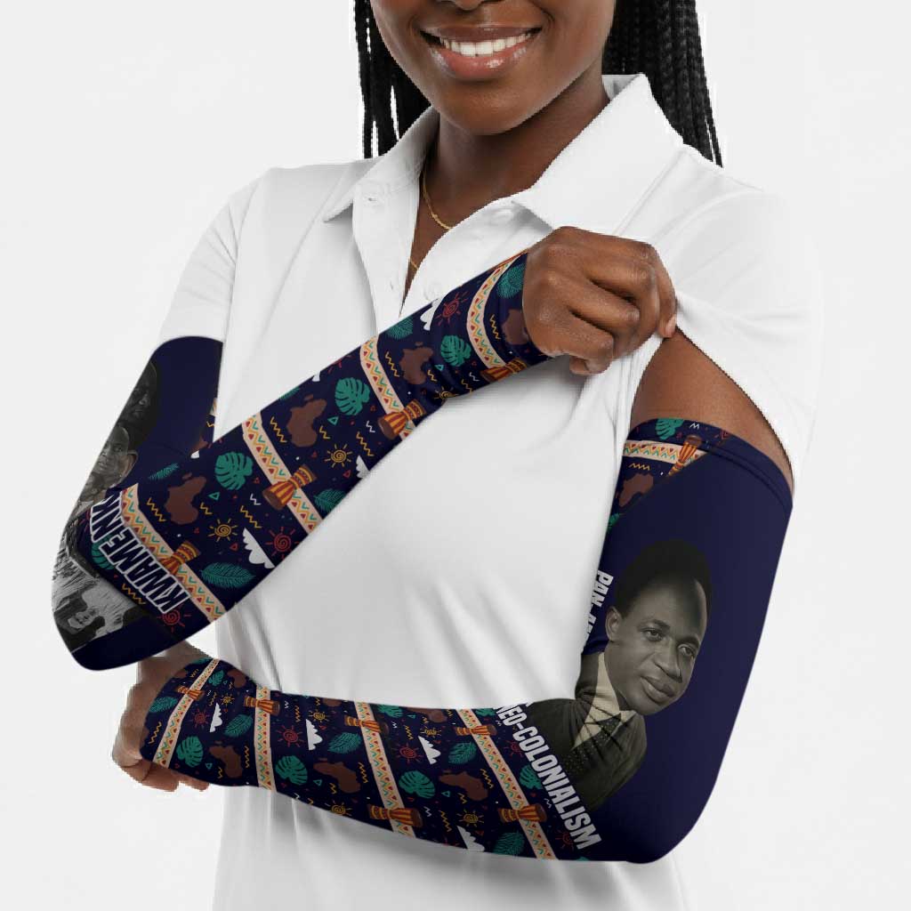 Kwame Nkrumah Arm Sleeves Ghana Pan-African Print Design Portrait and Anti-Colonial Legacy Tribute - African Pride