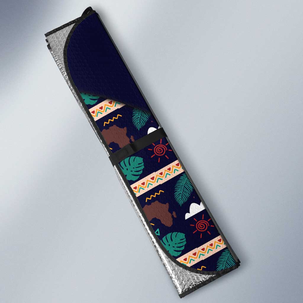 Kwame Nkrumah Auto Sun Shade Ghana Pan-African Print Design Portrait and Anti-Colonial Legacy Tribute - African Pride