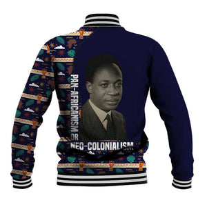 Kwame Nkrumah Baseball Jacket Ghana Pan-African Print Design Portrait and Anti-Colonial Legacy Tribute - African Pride