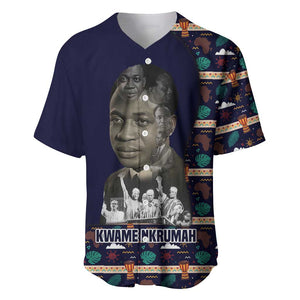 Kwame Nkrumah Baseball Jersey Ghana Pan-African Print Design Portrait and Anti-Colonial Legacy Tribute - African Pride
