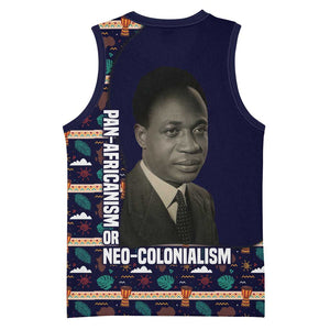 Kwame Nkrumah Basketball Jersey Ghana Pan-African Print Design Portrait and Anti-Colonial Legacy Tribute - African Pride