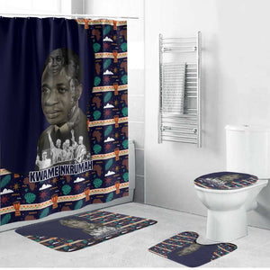 Kwame Nkrumah Bathroom Set Ghana Pan-African Print Design Portrait and Anti-Colonial Legacy Tribute - African Pride