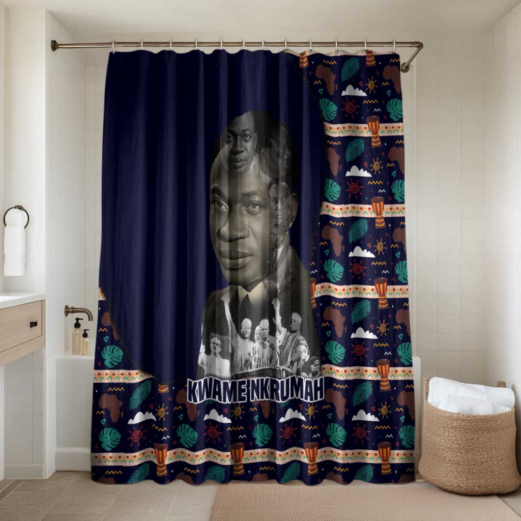 Kwame Nkrumah Bathroom Set Ghana Pan-African Print Design Portrait and Anti-Colonial Legacy Tribute - African Pride