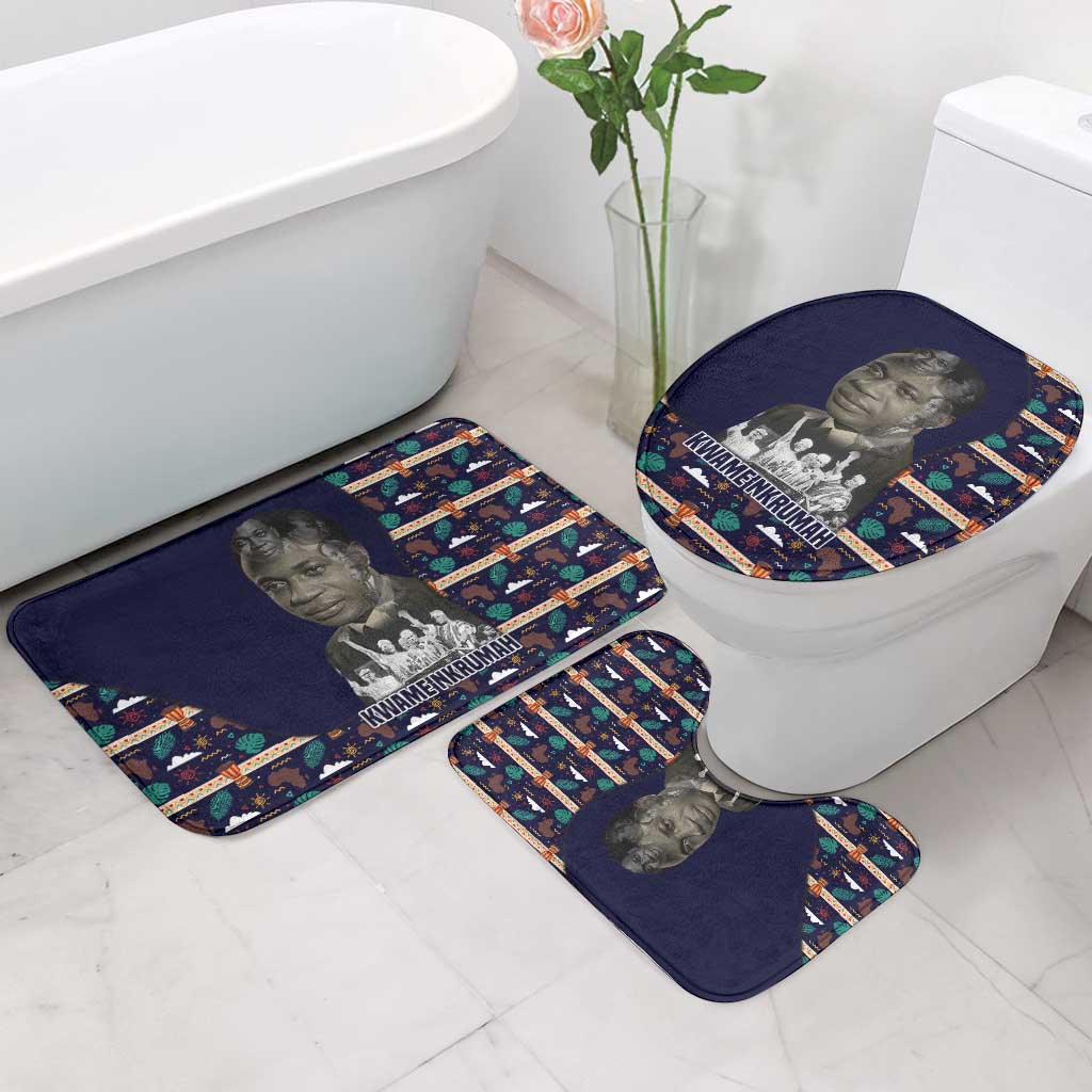 Kwame Nkrumah Bathroom Set Ghana Pan-African Print Design Portrait and Anti-Colonial Legacy Tribute - African Pride