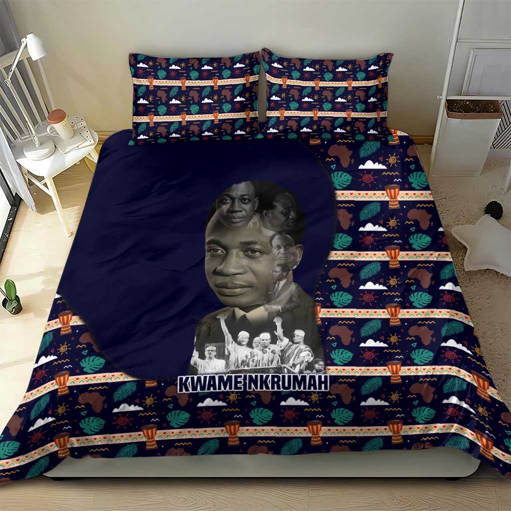 Kwame Nkrumah Bedding Set Ghana Pan-African Print Design Portrait and Anti-Colonial Legacy Tribute - African Pride
