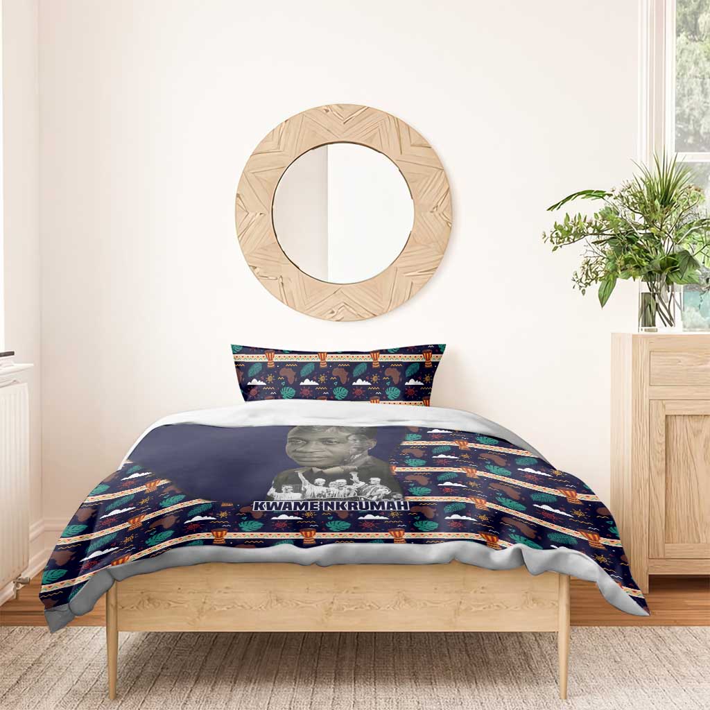 Kwame Nkrumah Bedding Set Ghana Pan-African Print Design Portrait and Anti-Colonial Legacy Tribute - African Pride