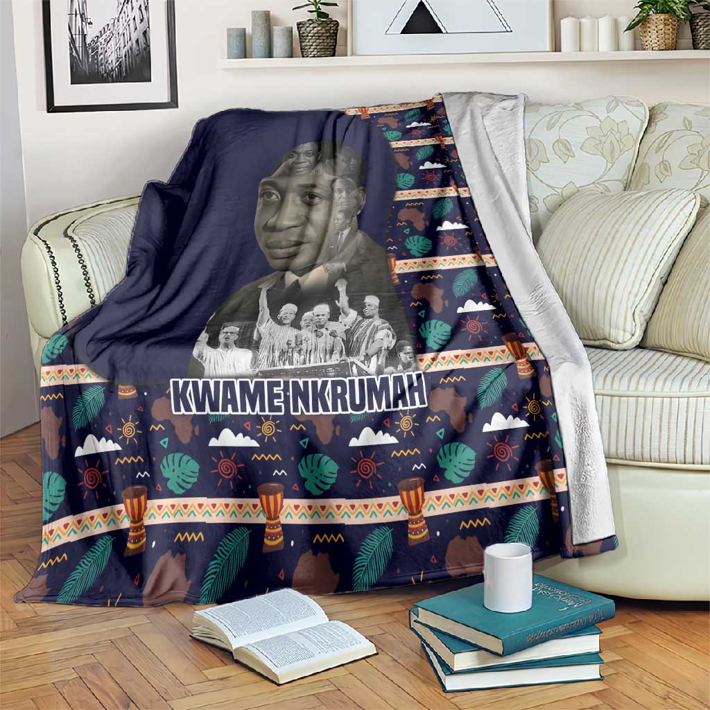 Kwame Nkrumah Blanket Ghana Pan-African Print Design Portrait and Anti-Colonial Legacy Tribute - African Pride
