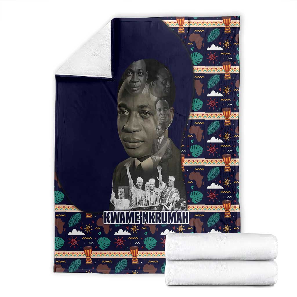 Kwame Nkrumah Blanket Ghana Pan-African Print Design Portrait and Anti-Colonial Legacy Tribute - African Pride