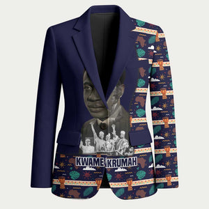 Kwame Nkrumah Blazer Ghana Pan-African Print Design Portrait and Anti-Colonial Legacy Tribute - African Pride
