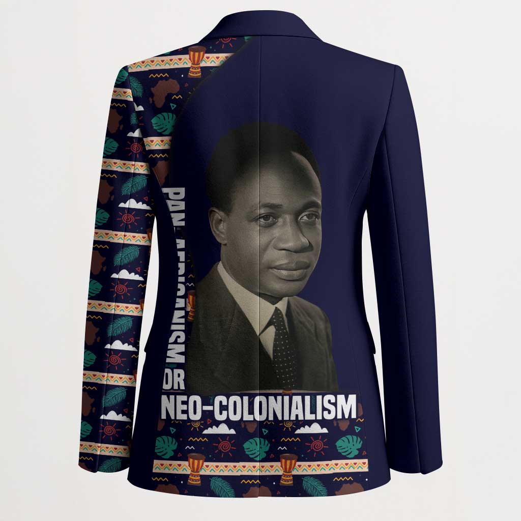 Kwame Nkrumah Blazer Ghana Pan-African Print Design Portrait and Anti-Colonial Legacy Tribute - African Pride