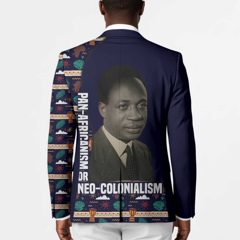 Kwame Nkrumah Blazer Ghana Pan-African Print Design Portrait and Anti-Colonial Legacy Tribute - African Pride