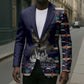 Kwame Nkrumah Blazer Ghana Pan-African Print Design Portrait and Anti-Colonial Legacy Tribute - African Pride