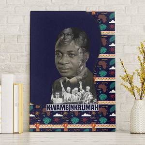 Kwame Nkrumah Canvas Wall Art Ghana Pan-African Print Design Portrait and Anti-Colonial Legacy Tribute - African Pride