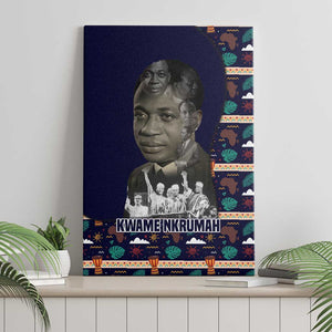 Kwame Nkrumah Canvas Wall Art Ghana Pan-African Print Design Portrait and Anti-Colonial Legacy Tribute - African Pride