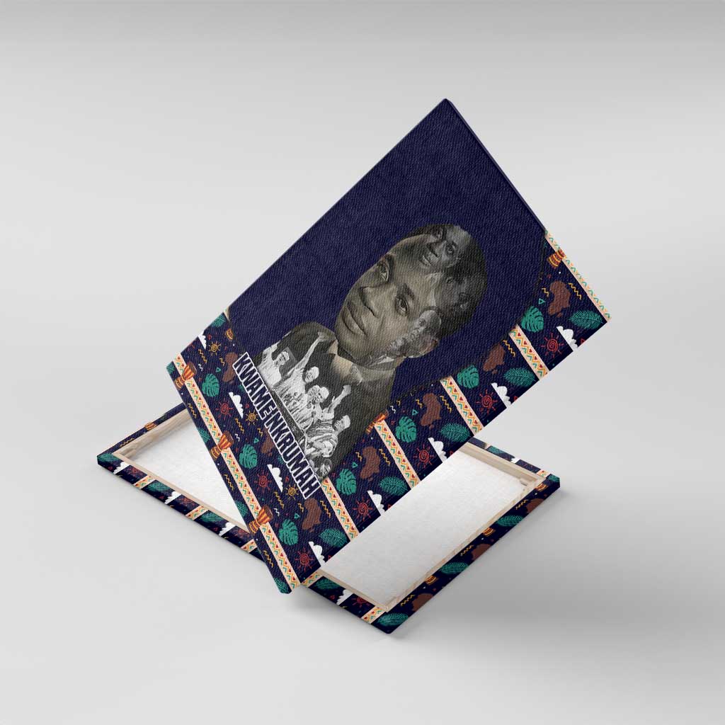 Kwame Nkrumah Canvas Wall Art Ghana Pan-African Print Design Portrait and Anti-Colonial Legacy Tribute - African Pride