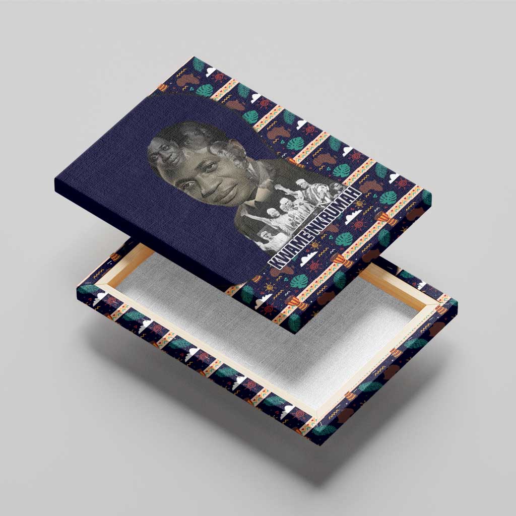 Kwame Nkrumah Canvas Wall Art Ghana Pan-African Print Design Portrait and Anti-Colonial Legacy Tribute - African Pride