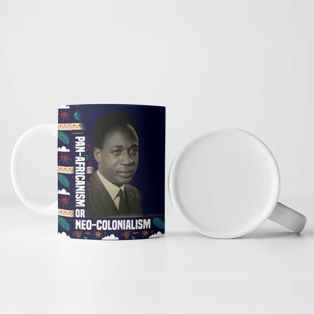 Kwame Nkrumah Ceramic Mug Ghana Pan-African Print Design Portrait and Anti-Colonial Legacy Tribute - African Pride