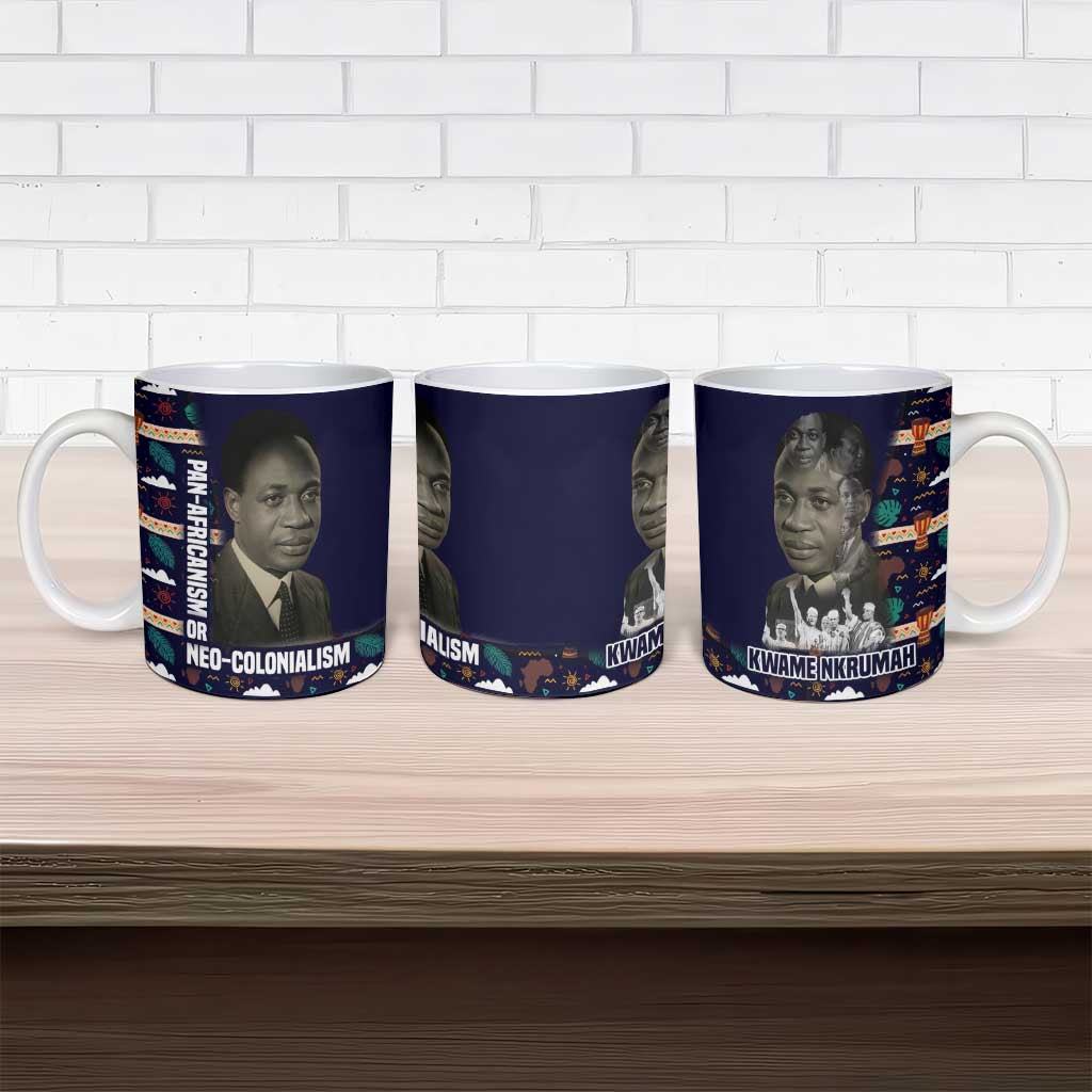 Kwame Nkrumah Ceramic Mug Ghana Pan-African Print Design Portrait and Anti-Colonial Legacy Tribute - African Pride