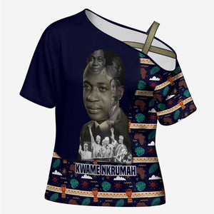 Kwame Nkrumah Cross Shoulder Shirt Ghana Pan-African Print Design Portrait and Anti-Colonial Legacy Tribute - African Pride