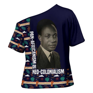 Kwame Nkrumah Cross Shoulder Shirt Ghana Pan-African Print Design Portrait and Anti-Colonial Legacy Tribute - African Pride