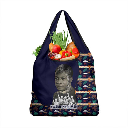 Kwame Nkrumah Grocery Bag Ghana Pan-African Print Design Portrait and Anti-Colonial Legacy Tribute - African Pride