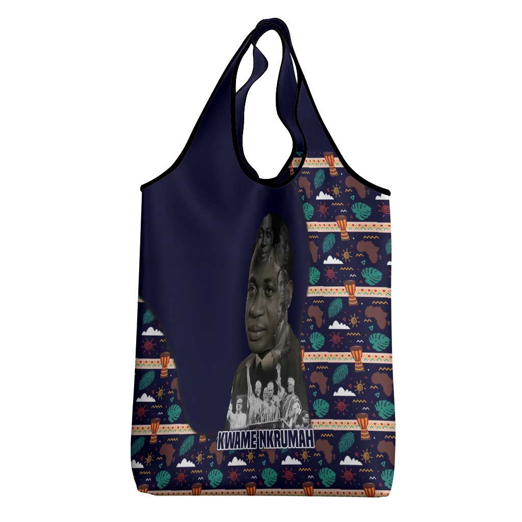 Kwame Nkrumah Grocery Bag Ghana Pan-African Print Design Portrait and Anti-Colonial Legacy Tribute - African Pride
