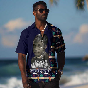 Kwame Nkrumah Hawaiian Shirt Ghana Pan-African Print Design Portrait and Anti-Colonial Legacy Tribute - African Pride