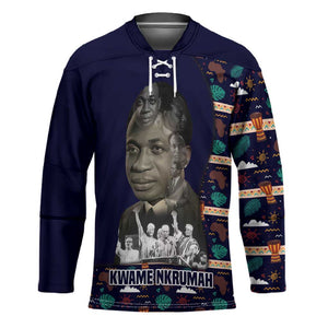 Kwame Nkrumah Hockey Jersey Ghana Pan-African Print Design Portrait and Anti-Colonial Legacy Tribute - African Pride