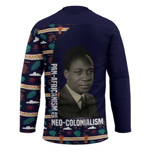 Kwame Nkrumah Hockey Jersey Ghana Pan-African Print Design Portrait and Anti-Colonial Legacy Tribute - African Pride