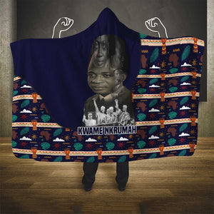 Kwame Nkrumah Hooded Blanket Ghana Pan-African Print Design Portrait and Anti-Colonial Legacy Tribute - African Pride